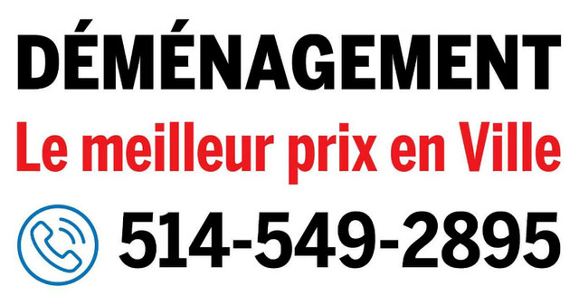 Déménagement Meilleur prix en ville à partir de 65$.514-549-2895 dans Déménagement et entreposage  à Ville de Montréal - Image 4