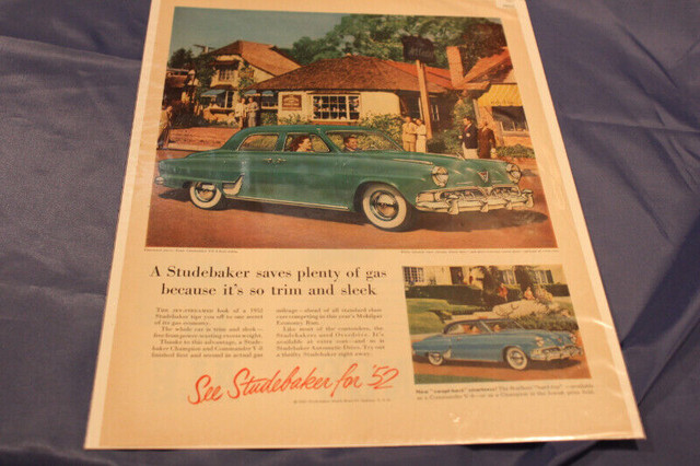 1952 Studebaker State Commander 4-Door Sedan Original Ad in Arts & Collectibles in Calgary
