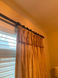 Custom lined silk drapes