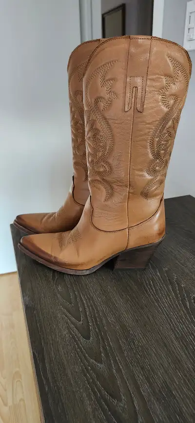 Bottes de cowboy brunes pâles pour femme à vendre, View more