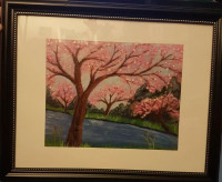 painting of cherry blossoms