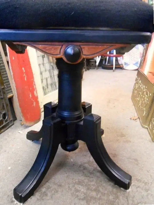 Banc de Piano Victorien Pivotant Antique in Pianos & Keyboards in Sherbrooke - Image 3