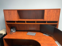 Corner office desk with cabinet 