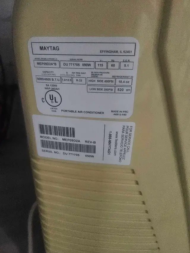 Maytag Portable Air Conditioner in Heating, Cooling & Air in Edmonton - Image 4