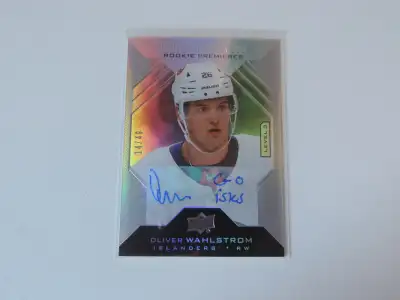 2019-20 Trilogy Rookie Premieres Auto Inscribed #132 Oliver Wahlstrom #14/49 $20 Message any questio...