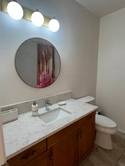 One bedroom, one bathroom