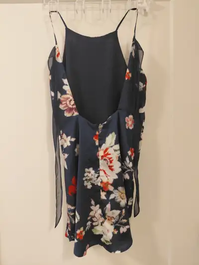 Blue Silk Floral Dress - Small, View more