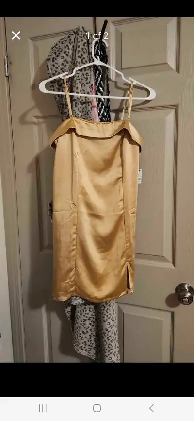 Gold Satin Dress!, View more