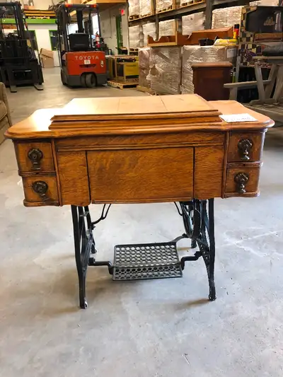 Clearing out some of my fathers stuff. This is a beautiful Raymond sewing machine. Open to reasonabl...