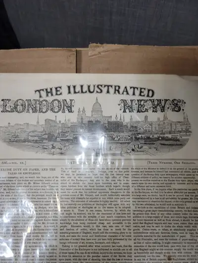 Original copy of the may 1st, 1852 London illustrated news..great shape for its age. Check my Other...