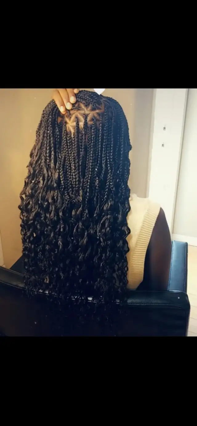 Braids, knotless, boho braids, cornrows and more.63782602773633124