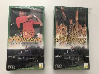 Cassettes résumés Golf Masters 1997 Tiger Woods 1998 Mark Omera , View more