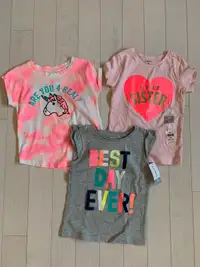 3 shirts for little girl size 4 (2 are New)