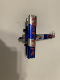Red Bull tin plane - hand crafted 