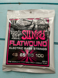  Ernie Ball slinky flat wound bass guitar strings 