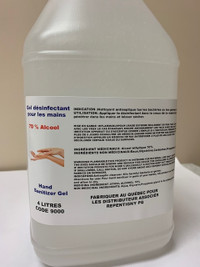 Gel désinfectant 70%, 4 litres