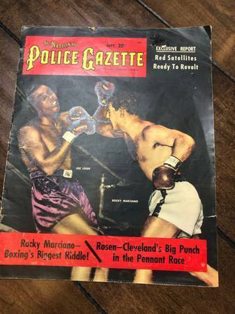 1952 September Police Gazette Rocky Marciano Joe Louis Boxing in Arts & Collectibles in Burnaby/New Westminster