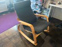 IKEA POÄNG Rocking chair, birch veneer/Hillared anthracite