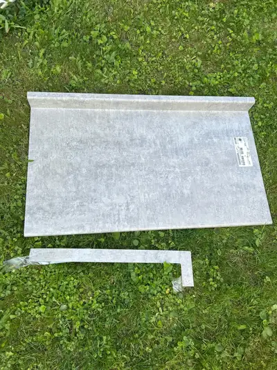 44 1/2” x 25” Purchased from Home Depot Comes with iron on siding