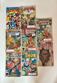 Lot de 8 magazines Marvel Comics Spider Man, Super Heroes...