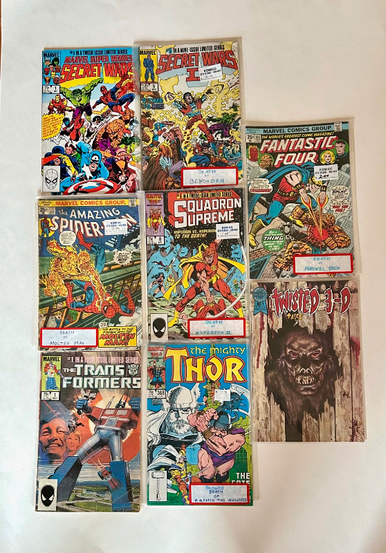 Lot de 8 magazines Marvel Comics Spider Man, Super Heroes... dans Art et objets de collection  à Longueuil/Rive Sud