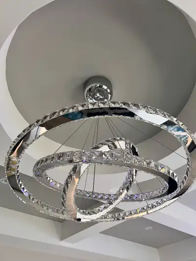 Crystal LED Ring Chandelier, View more