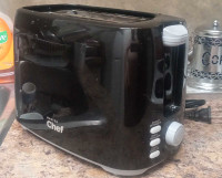 MASTER Chef Wide Slots Toaster w/ 7 Settings, Black, 2-Slices