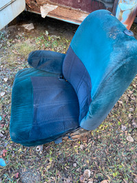 Blue bucket seats. Low back 