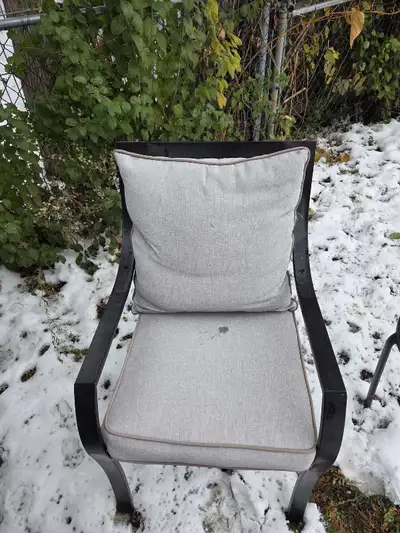 Patio chair and small table, View more