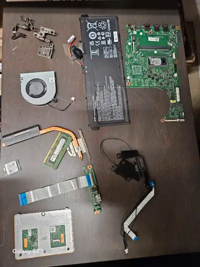 Various components from a used Acer Aspire laptop are available, including the motherboard, battery,...