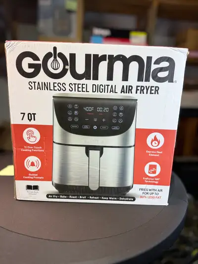 Gourmia Stainless Steel Digital Air Fryer 7 QT, View more
