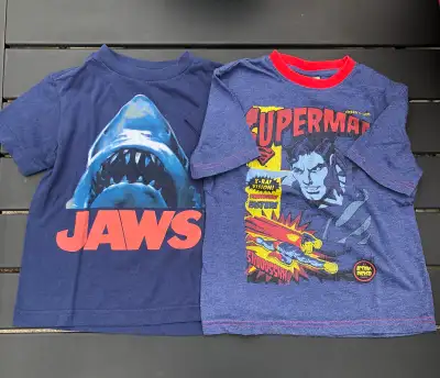 Jaws and Superman T-Shirts Size 5, View more