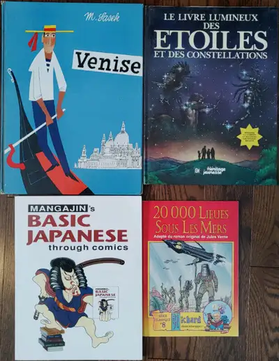 Livres - Venise, Etoile, basic Japanese, 20 lieues sous les mers