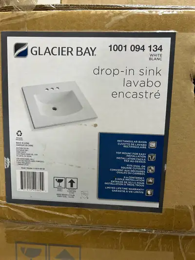 Glacier Bay Vanity sink, and faucet, View more