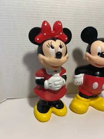 Vintage Walt Disney Mickey & Minnie Mouse Water Bottle Sipper, View more