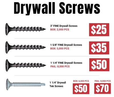 Drywall Screws Visit our store to avail this promotion 6030 50st NW Edmonton AB