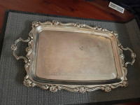 Vintage and Unique - Silver Plated Serving Tray
