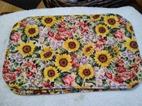 Placemats four cotton with sunflower garden picture