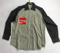 VINTAGE COCA COLA COKE DELIVERY UNIFORM SHIRT - VG COND