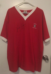 Frank Stapleton Autographed Manchester United Masters Jersey