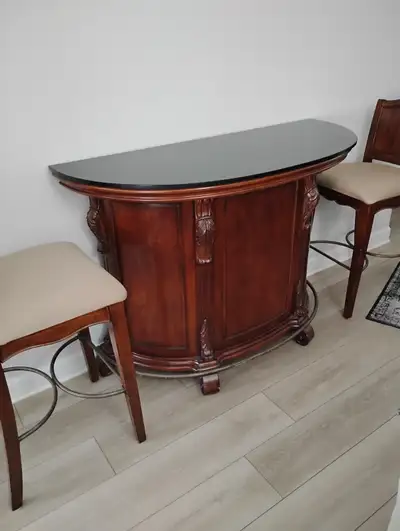 Home Bar and High Back Stools, View more
