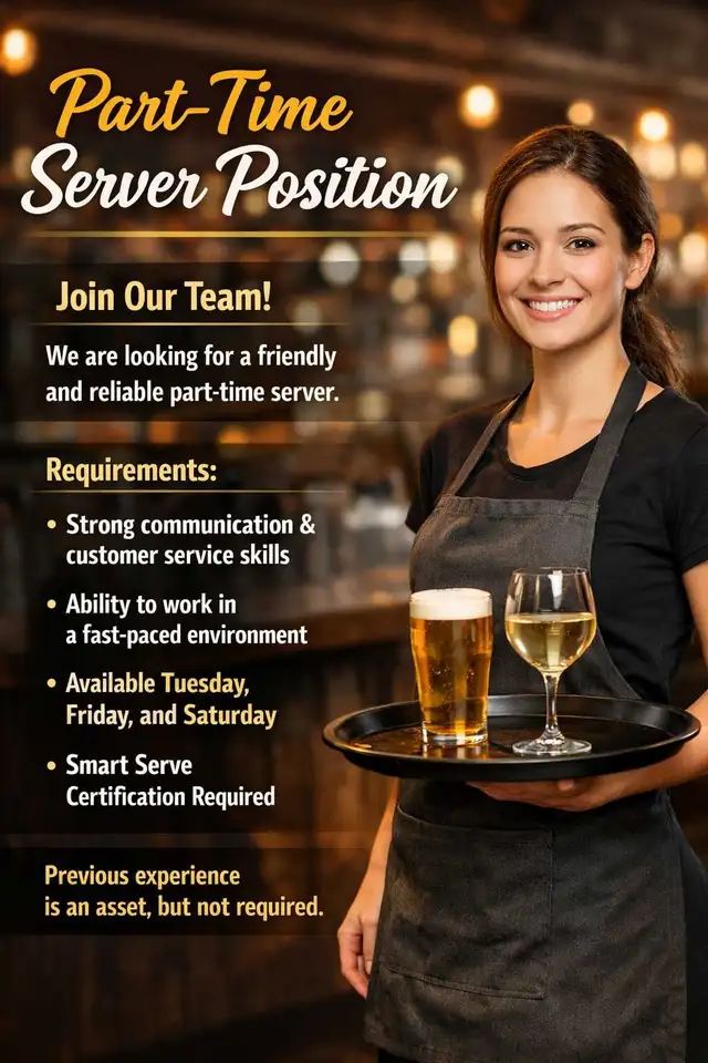 Part-Time Server Position431103348070174720