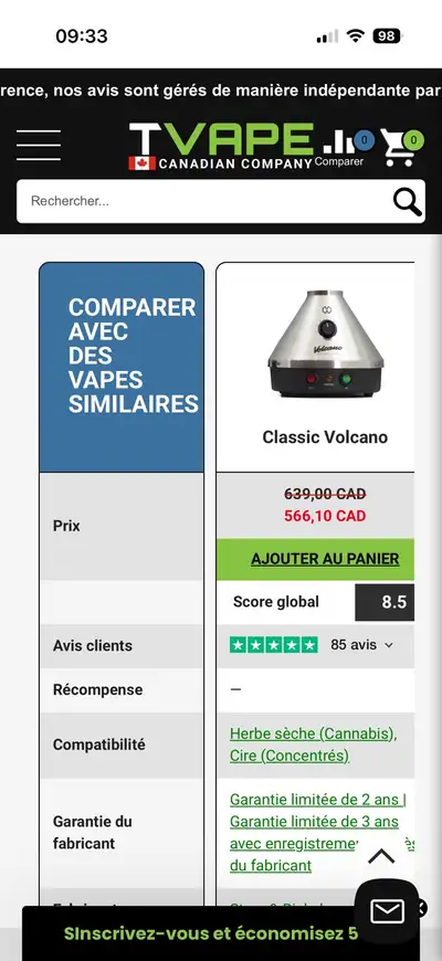 Volcano pipe pour fumer du Canabis de luxe de loin la meilleure pipe sur le marché Servie 5 ou 6 foi...