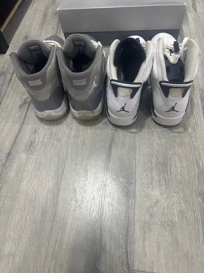 Air Jordan 11 Cool Grey & Air Jordan 6 White/Navy, View more