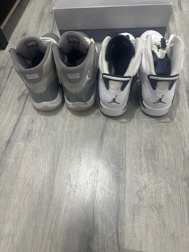 Air Jordan 11 Cool Grey & Air Jordan 6 White/Navy in Men's Shoes in Oshawa / Durham Region - Image 2