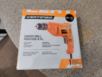 Certified  Corded Drill/Driver & Mastercraft  Drill Bit Set