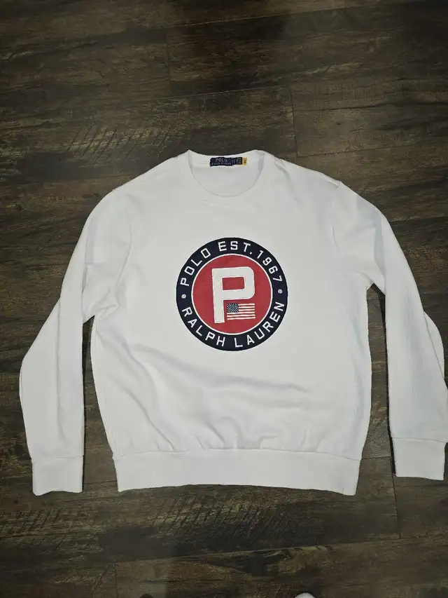 Ralph Lauren white Sweater Large in Men's in Mississauga / Peel Region - Image 3