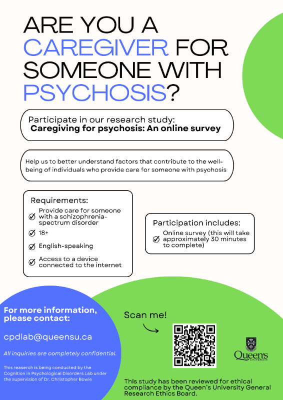 Caregiving for psychosis: An online survey in Volunteers in Whitehorse
