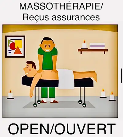 Massothérapeute certifié, reçus assurances, massages de relaxation, thérapeutique, sportif/ massage...