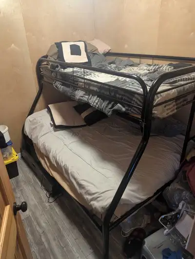 Bunk beds barely used new mattresses on both blankets and protectors go with it loveseat 50 Beauty a...